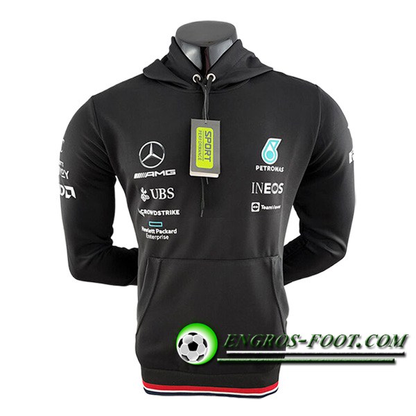 Sweatshirt Capuche F1 Mercedes Benz Team Noir 2024