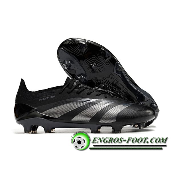 Adidas Chaussures de Foot Predator Elite FG Noir/Gris