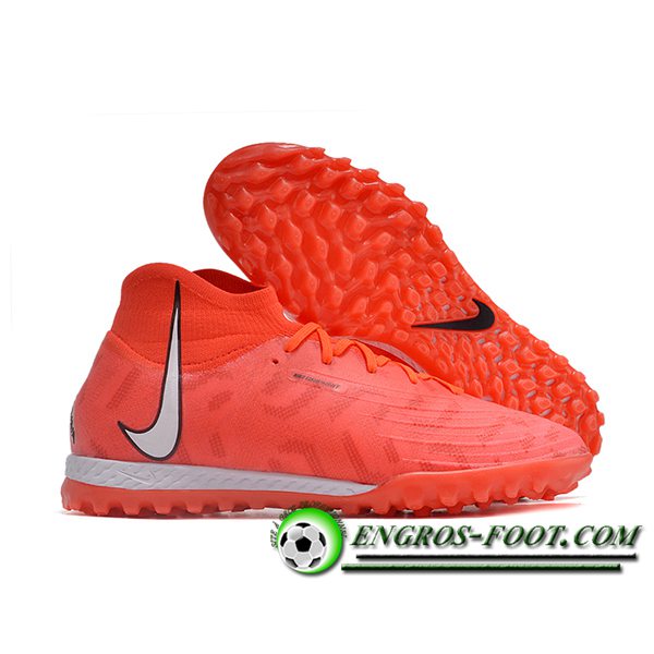 Nike Chaussures de Foot Phantom Luna Elite NU TF Orange/Blanc