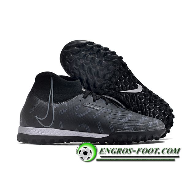 Nike Chaussures de Foot Phantom Luna Elite NU TF Noir/Blanc