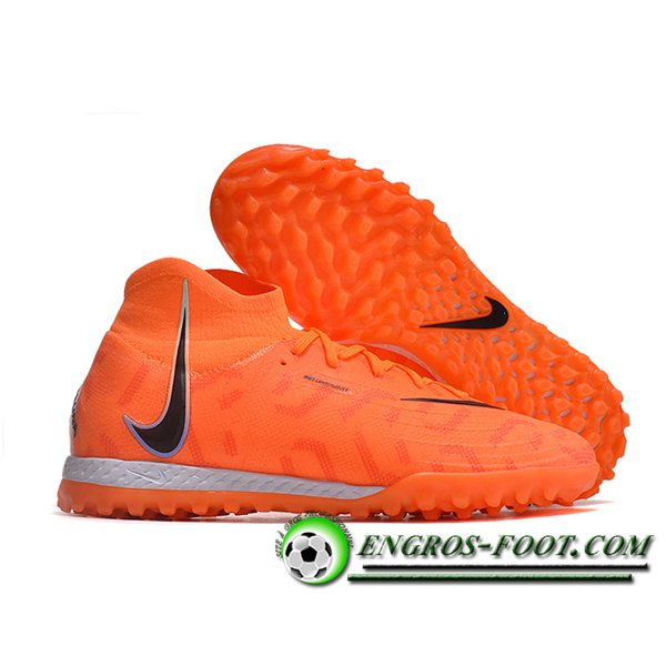 Nike Chaussures de Foot Phantom Luna Elite NU TF Orange/Noir