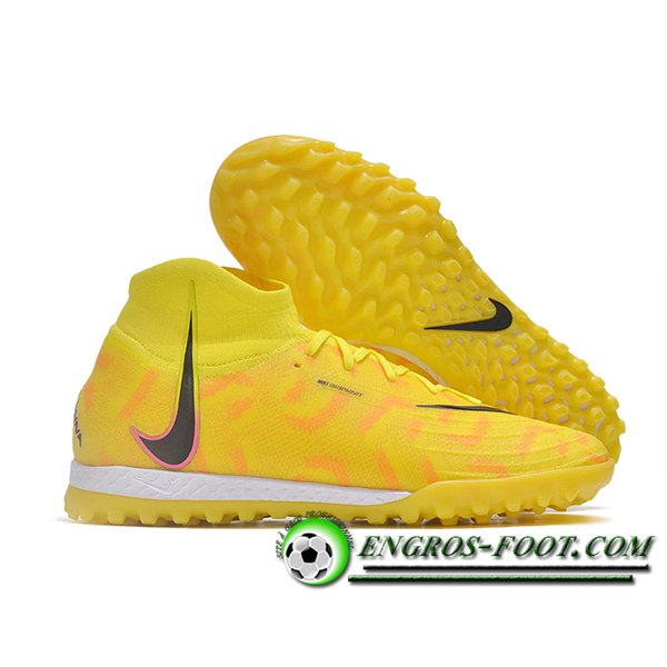 Nike Chaussures de Foot Phantom Luna Elite NU TF Jaune/Noir