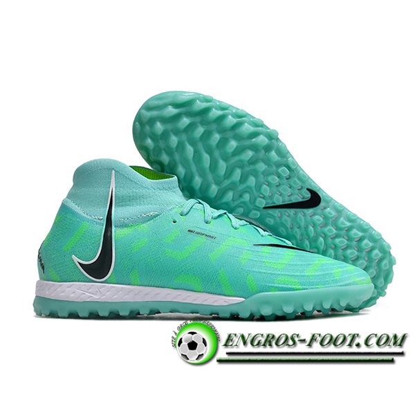 Nike Chaussures de Foot Phantom Luna Elite NU TF Vert/Noir -02