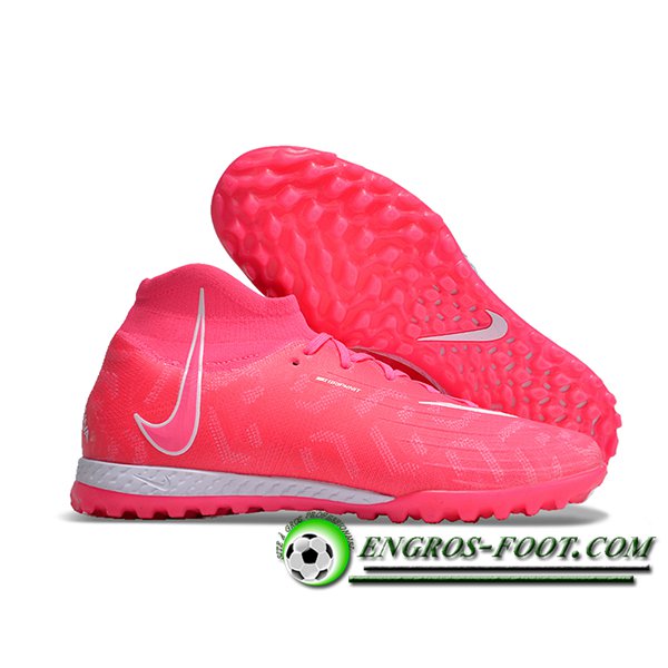 Nike Chaussures de Foot Phantom Luna Elite NU TF Rose/Blanc