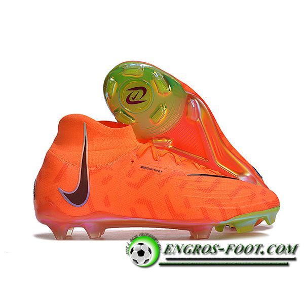 Nike Chaussures de Foot Phantom Luna Elite NU FG Orange/Noir -02