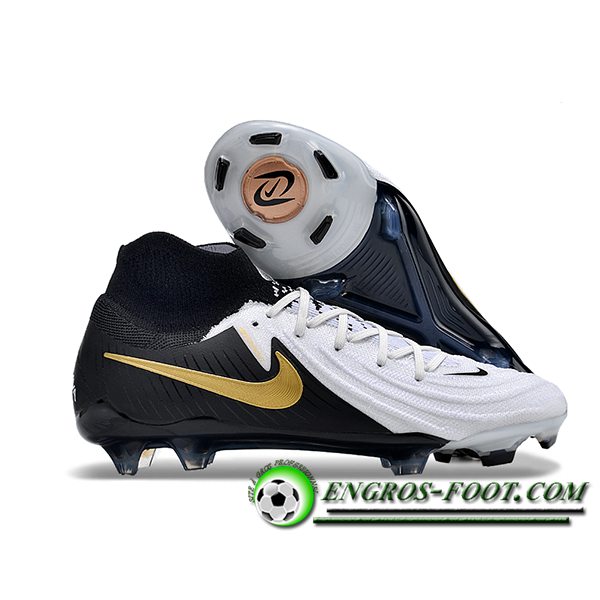 Nike Chaussures de Foot Phantom Luna Elite NU FG Noir/Blanc/Jaune