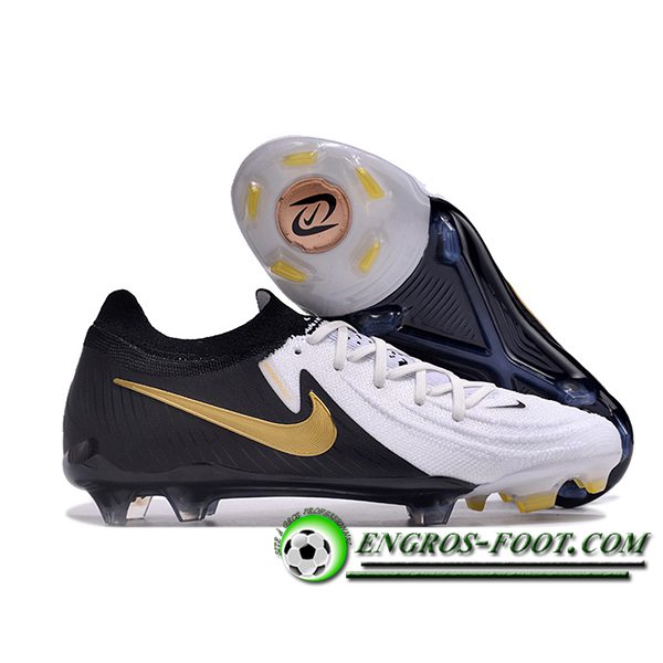 Nike Chaussures de Foot Phantom Luna Elite NU FG Noir/Blanc/Jaune -02