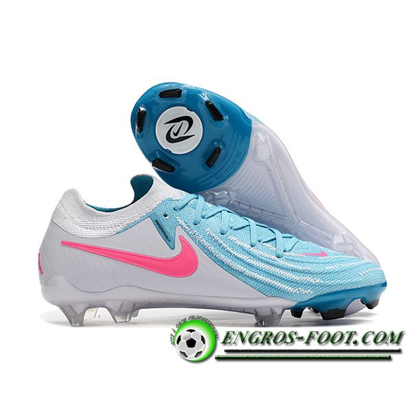 Nike Chaussures de Foot Phantom Luna Elite NU FG Blanc/Bleu/Rose -03