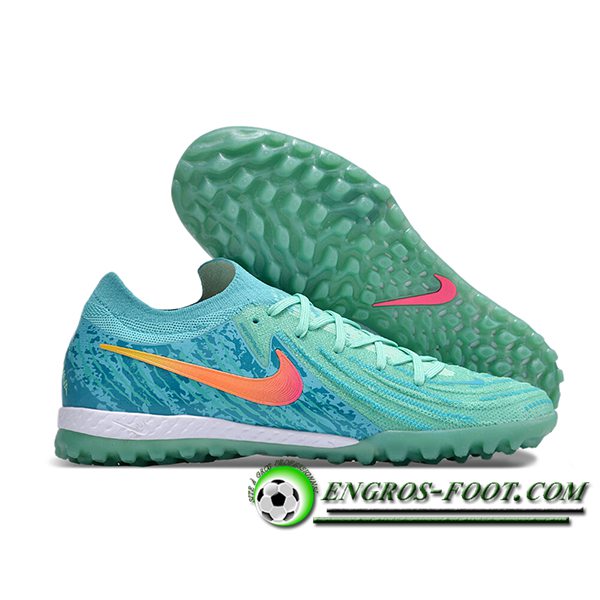 Nike Chaussures de Foot Phantom GX II Elite TF Vert/Bleu/Rose