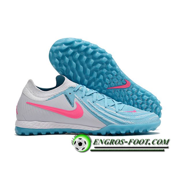 Nike Chaussures de Foot Phantom GX II Elite TF Blanc/Bleu/Rose