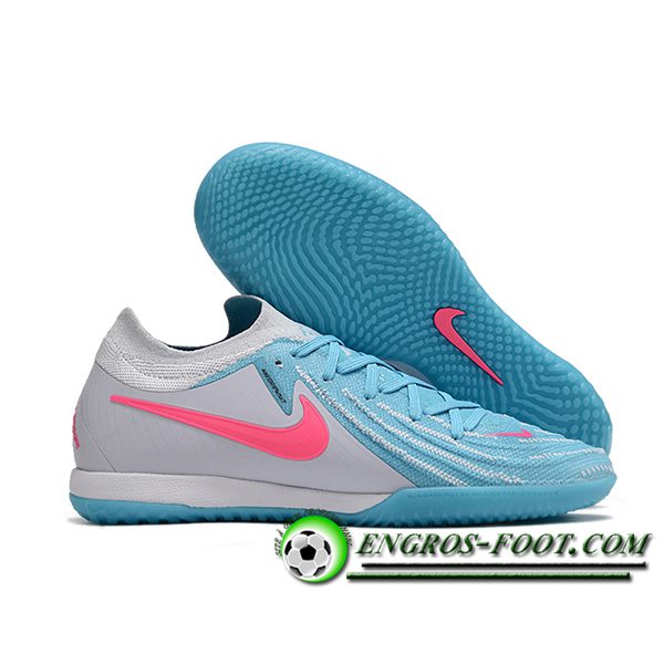 Nike Chaussures de Foot Phantom GX II Elite IC Blanc/Bleu/Rose