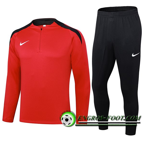 Ensemble Survetement de Foot Nike Rouge/Noir 2024/2025