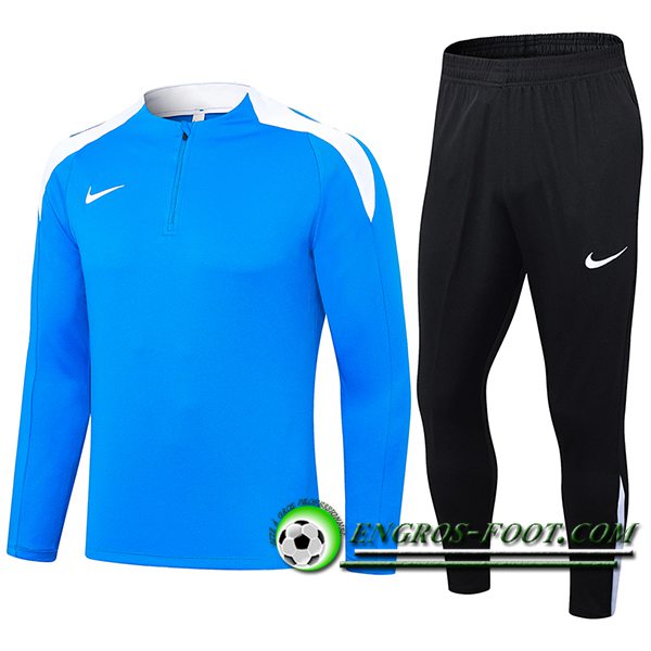 Ensemble Survetement de Foot Nike Bleu/Blanc/Noir 2024/2025