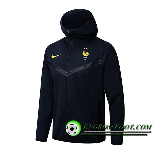 Veste A Capuche France Bleu Foncé 2024/2025