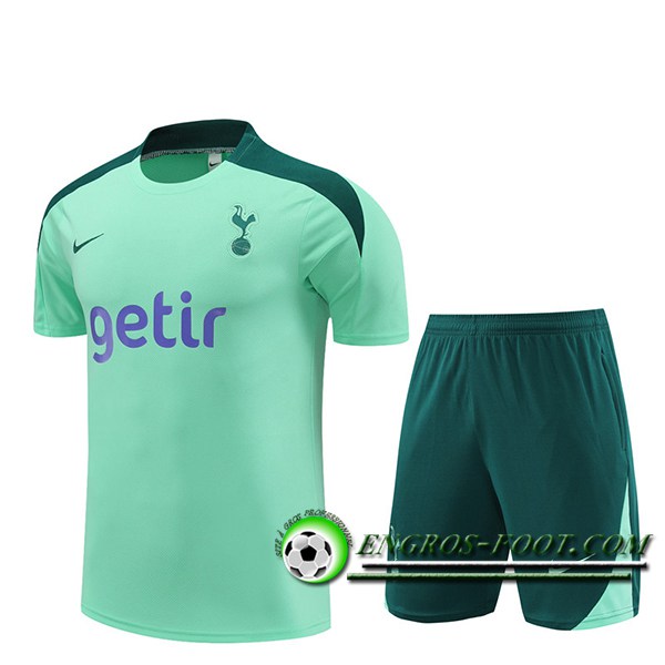 Ensemble Training T-Shirts + Shorts Tottenham Hotspur Vert 2024/2025