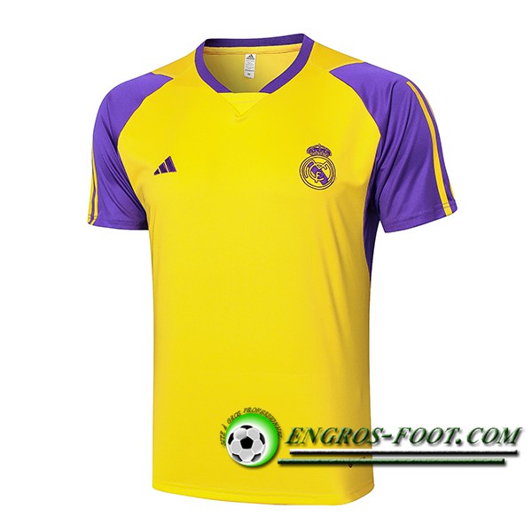 Training T-Shirts Real Madrid Jaune/Pourpre 2024/2025