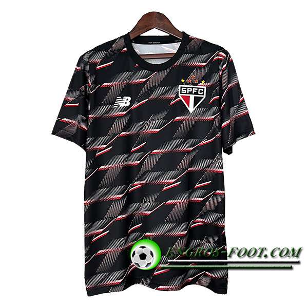 Training T-Shirts Sao Paulo FC Noir/Rouge 2024/2025
