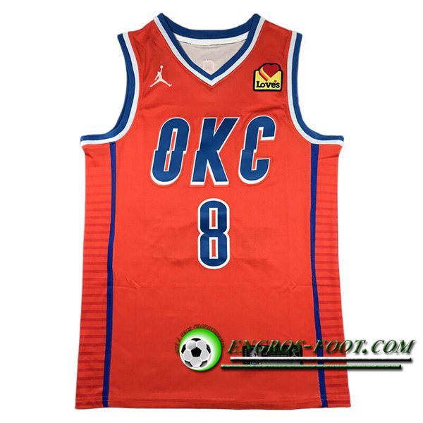 Maillot Oklahoma City Thunder (WILLIAMS #8) 2024/25 Orange/Bleu