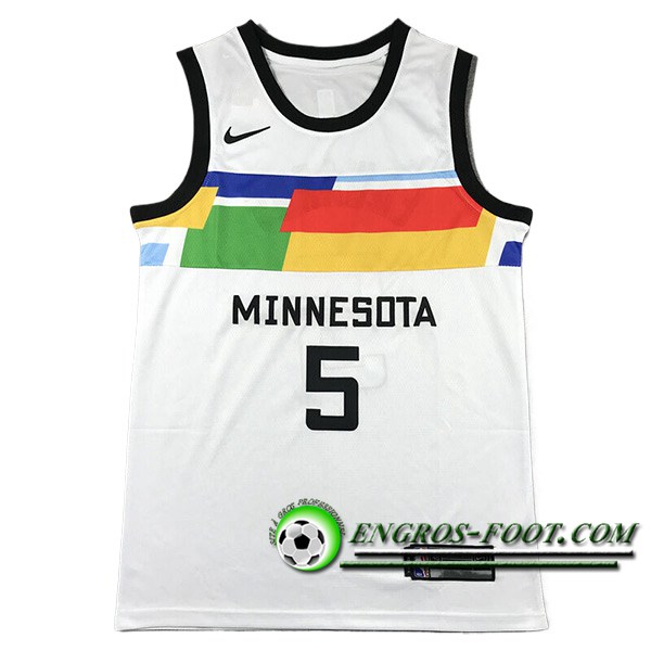 Maillot Minnesota Timberwolves (EDWARDS #5) 2024/25 Blanc