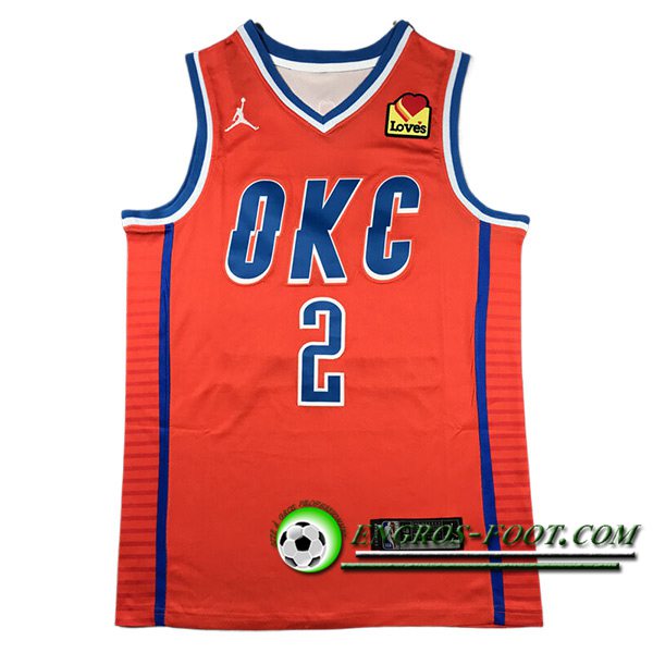 Maillot Oklahoma City Thunder (GILGEOUS-ALEXANDER #2) 2024/25 Orange/Bleu