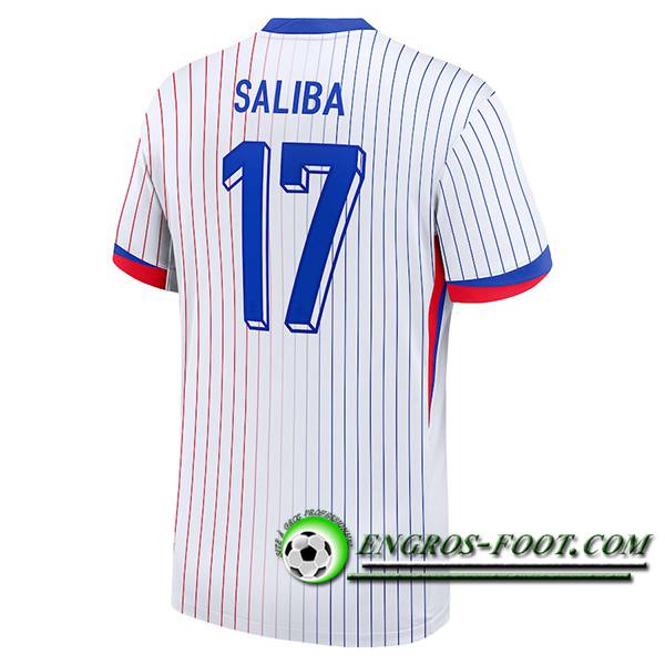 Maillot Equipe Foot France (SALIBA #17) 2024/2025 Exterieur