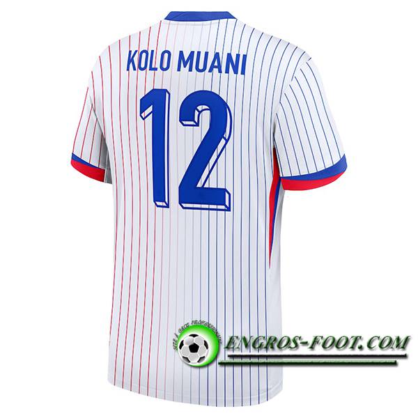 Maillot Equipe Foot France (KOLO MUANI #12) 2024/2025 Exterieur