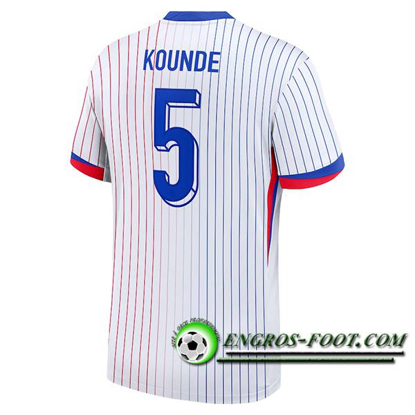 Maillot Equipe Foot France (KOUNDE #5) 2024/2025 Exterieur