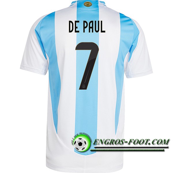 Maillot Equipe Foot Argentin (DE PAUL #7) 2024/2025 Domicile