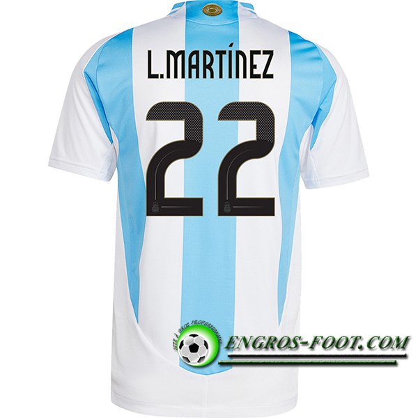 Maillot Equipe Foot Argentin (L.MARTINEZ #22) 2024/2025 Domicile