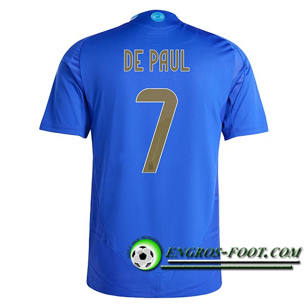 Maillot Equipe Foot Argentin (DE PAUL #7) 2024/2025 Exterieur