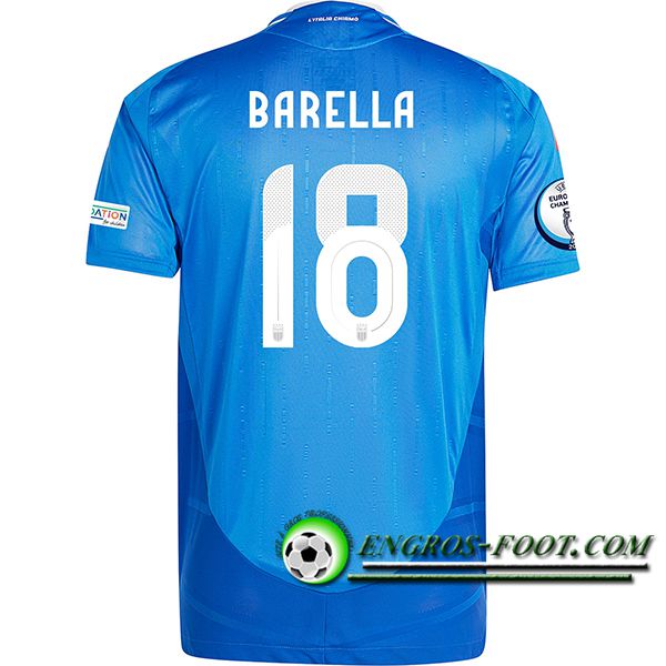 Maillot Equipe Foot Italie (BARELLA #18) 2024/2025 Domicile