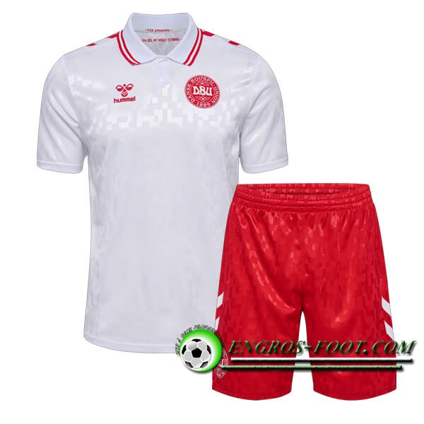 Maillot de Foot Danemark Enfant Exterieur UEFA Euro 2024