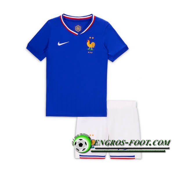 Maillot de Foot France Enfant Domicile UEFA Euro 2024