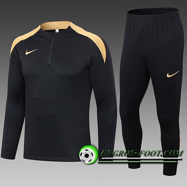 Ensemble Survetement de Foot Nike Enfant Noir/Jaune 2024/2025