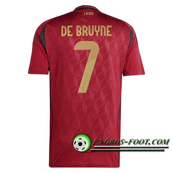 Maillot de Foot Belgique (DE BRUYNE #7) UEFA Euro 2024 Domicile