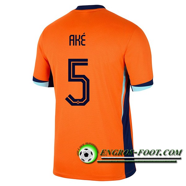 Maillot de Foot Pays-Bas (AKE #5) UEFA Euro 2024 Domicile