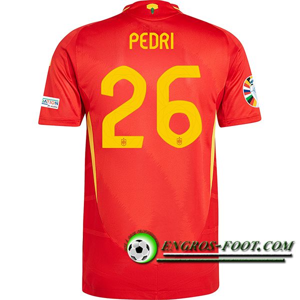 Maillot de Foot Espagne (PEDRI #26) UEFA Euro 2024 Domicile