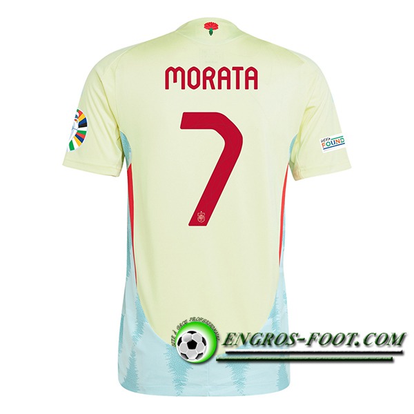 Maillot de Foot Espagne (MORATA #7) UEFA Euro 2024 Exterieur