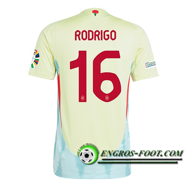 Maillot de Foot Espagne (RODRIGO #16) UEFA Euro 2024 Exterieur