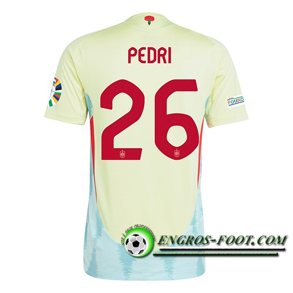 Maillot de Foot Espagne (PEDRI #26) UEFA Euro 2024 Exterieur