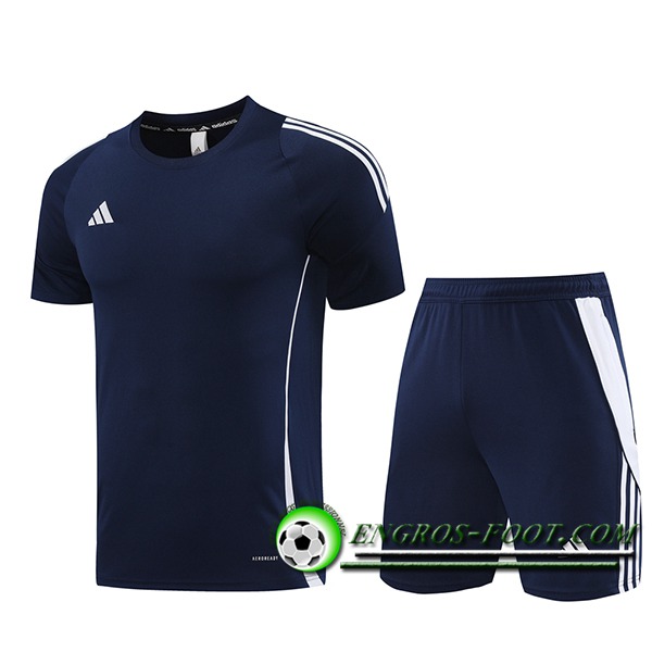 Ensemble Training T-Shirts + Shorts Adidas Bleu Marine 2024/2025