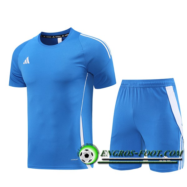 Ensemble Training T-Shirts + Shorts Adidas Bleu 2024/2025