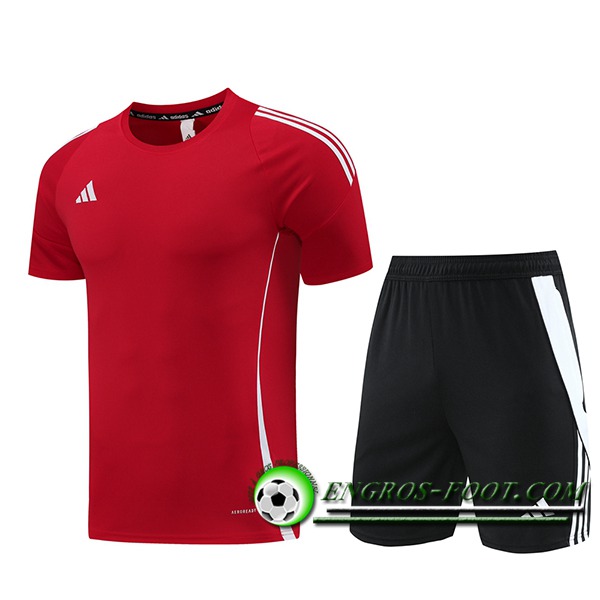 Ensemble Training T-Shirts + Shorts Adidas Rouge 2024/2025