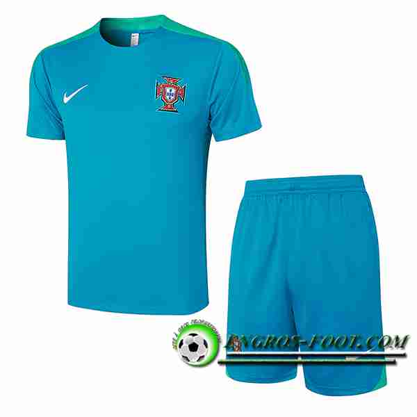 Ensemble Training T-Shirts + Shorts Portugal Bleu 2024/2025