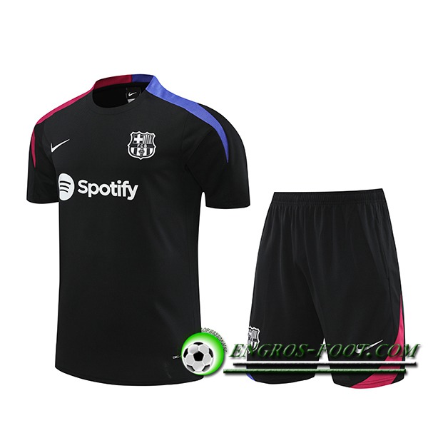 Ensemble Training T-Shirts + Shorts FC Barcelone Noir 2024/2025