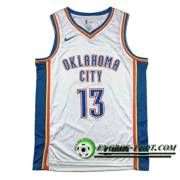 Maillot Oklahoma City Thunder (GEORGE #13) 2024/25 Blanc/Bleu