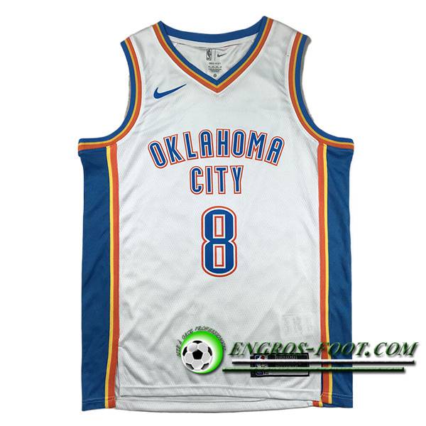 Maillot Oklahoma City Thunder (WILLIAMS #8) 2024/25 Blanc/Bleu