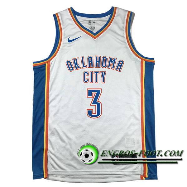Maillot Oklahoma City Thunder (GIDDEY #3) 2024/25 Blanc/Bleu