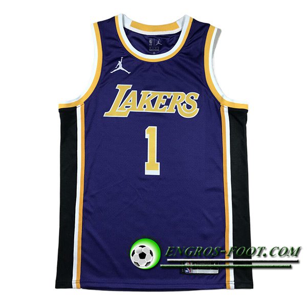 Maillot Los Angeles Lakers (RUSSELL #1) 2024/25 Pourpre/Noir/Jaune