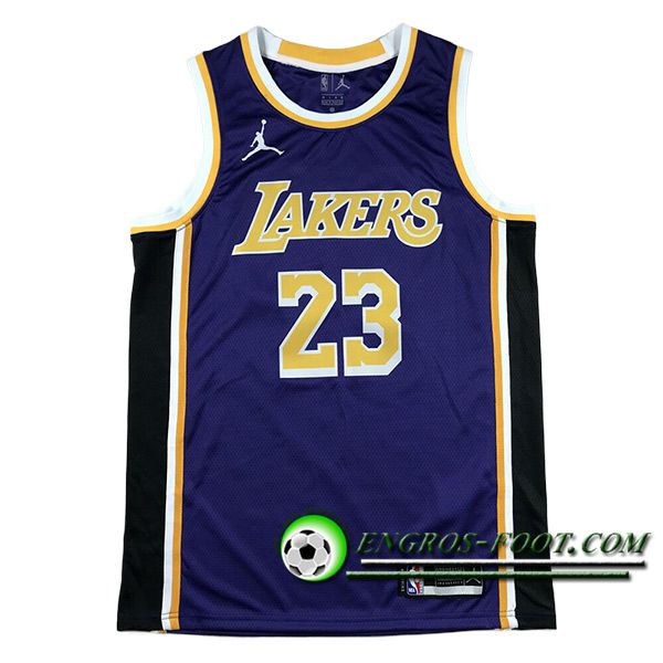 Maillot Los Angeles Lakers (JAMES #23) 2024/25 Pourpre/Noir/Jaune